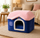 Lovepawpals Foldable Dog House Bed for Small and Medium Pets