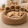 Lovepawpals Plush Dog Sofa Bed with Warm Fleece Sleeping Surface
